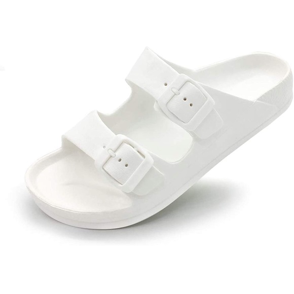 Women’s comport slide double buckles adjustable Eva flat sandals NWT - Picture 2 of 11